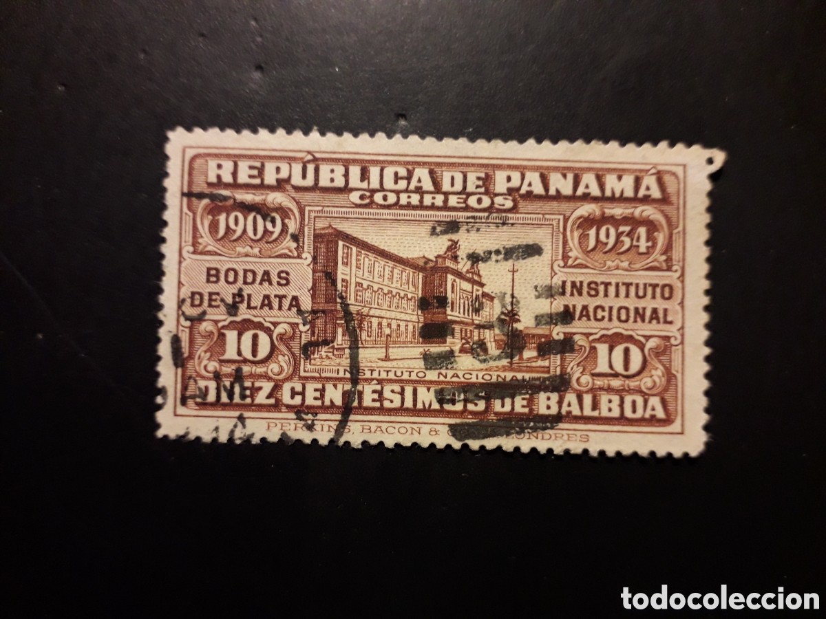 Sellos: PANAM&Aacute; YVERT 170 SELLO SUELTO USADO 1934 INSTITUTO NACIONAL PEDIDO M&Iacute;NIMO 3&euro;