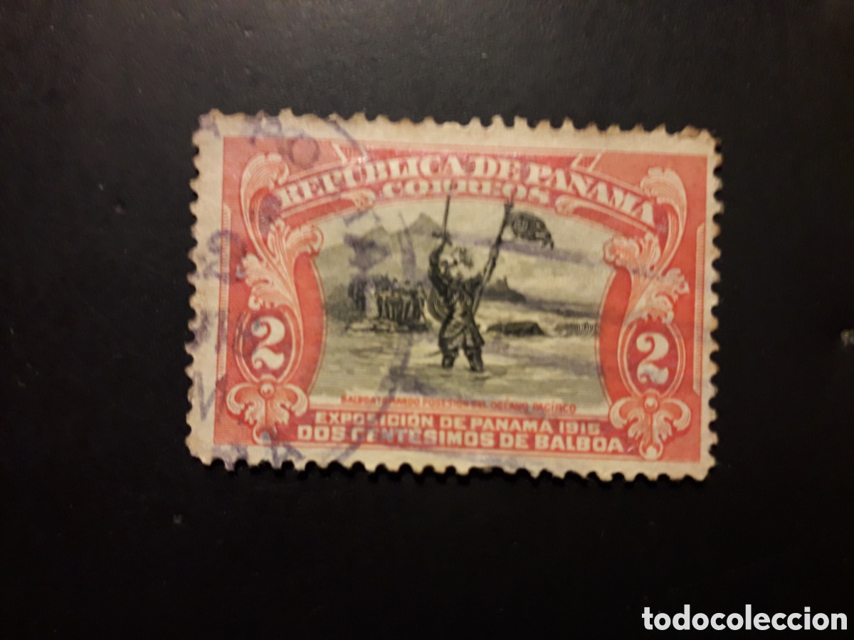 Sellos: PANAM&Aacute; YVERT 109 SELLO SUELTO USADO 1915-20 INAUGURACI&Oacute;N CANAL, N&Uacute;&Ntilde;EZ DE BALBOA PEDIDO M&Iacute;NIMO 3&euro;