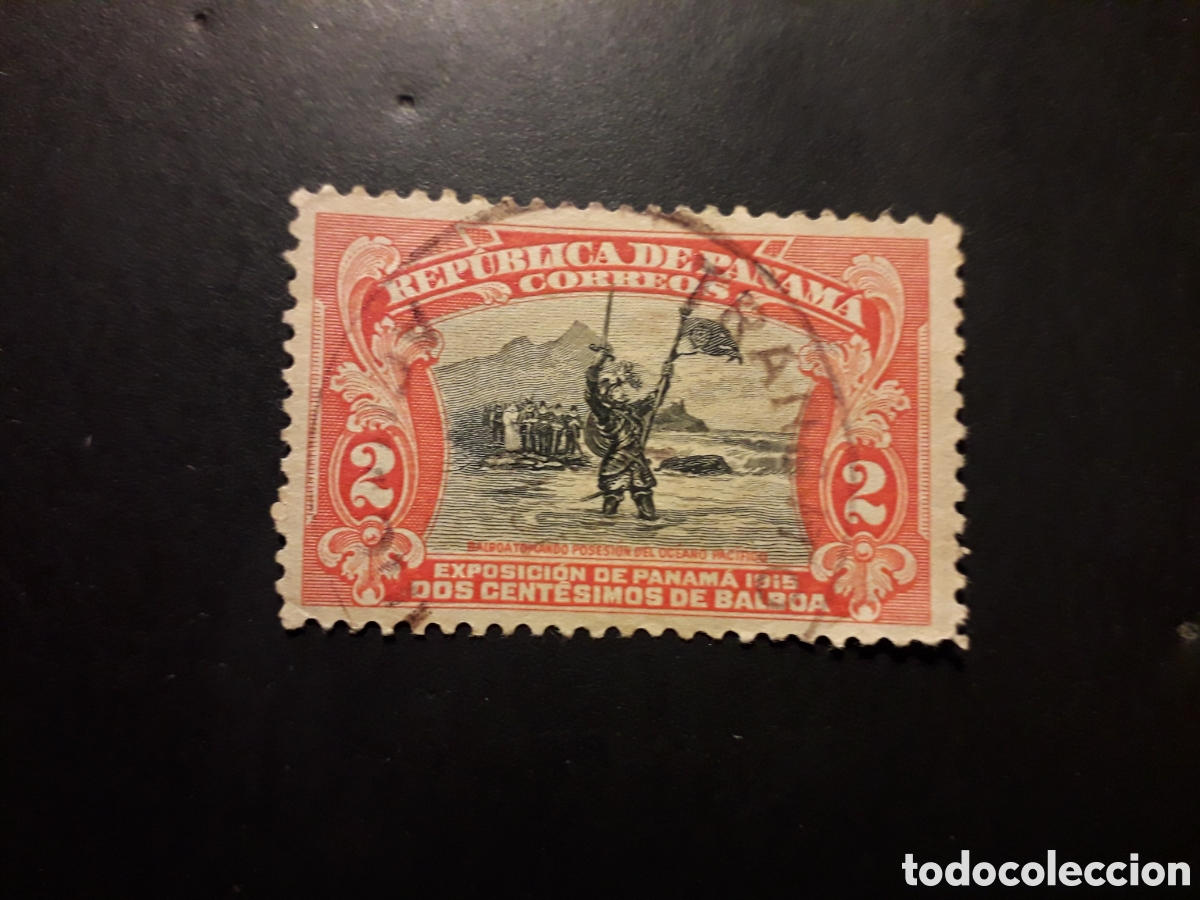 Sellos: PANAM&Aacute; YVERT 109 SELLO SUELTO USADO 1915-20 INAUGURACI&Oacute;N CANAL, N&Uacute;&Ntilde;EZ DE BALBOA PEDIDO M&Iacute;NIMO 3&euro;
