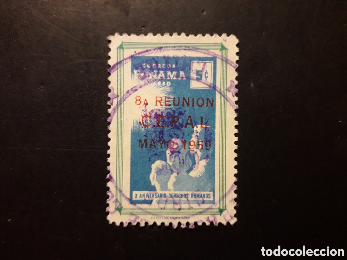 Sellos: PANAM&Aacute; YVERT 204 SELLO SUELTO USADO 1959 SOBRECARGADO, REUNI&Oacute;N CEPAL PEDIDO M&Iacute;NIMO 3&euro;