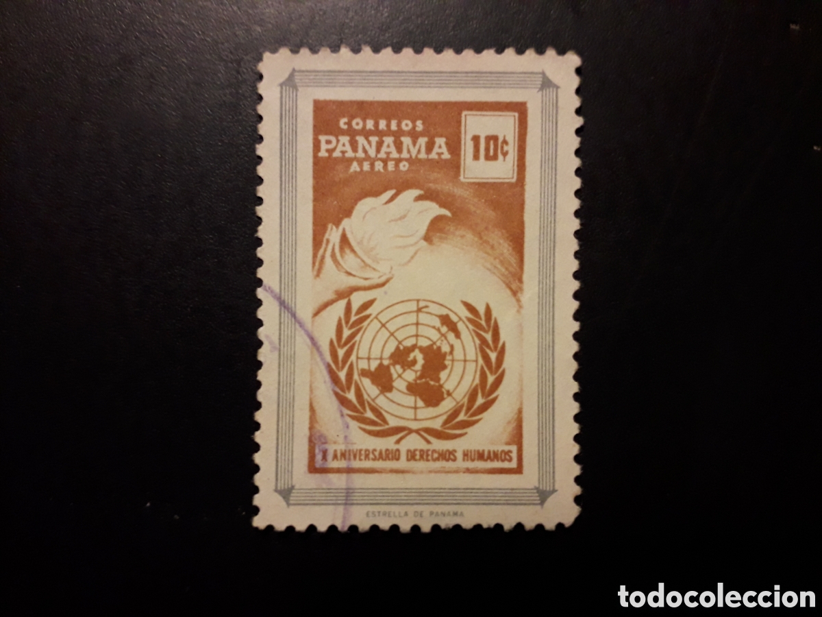Sellos: PANAM&Aacute; YVERT A 200 SELLO SUELTO USADO 1959 DERECHOS DEL HOMBRE PEDIDO M&Iacute;NIMO 3&euro;