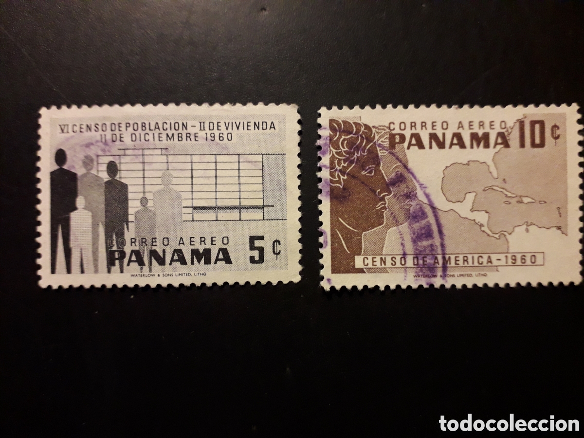 Selos: PANAM&Aacute; YVERT A 224/5 SERIE COMPLETA USADA 1960 CENSO NACIONAL PEDIDO M&Iacute;NIMO 3&euro;
