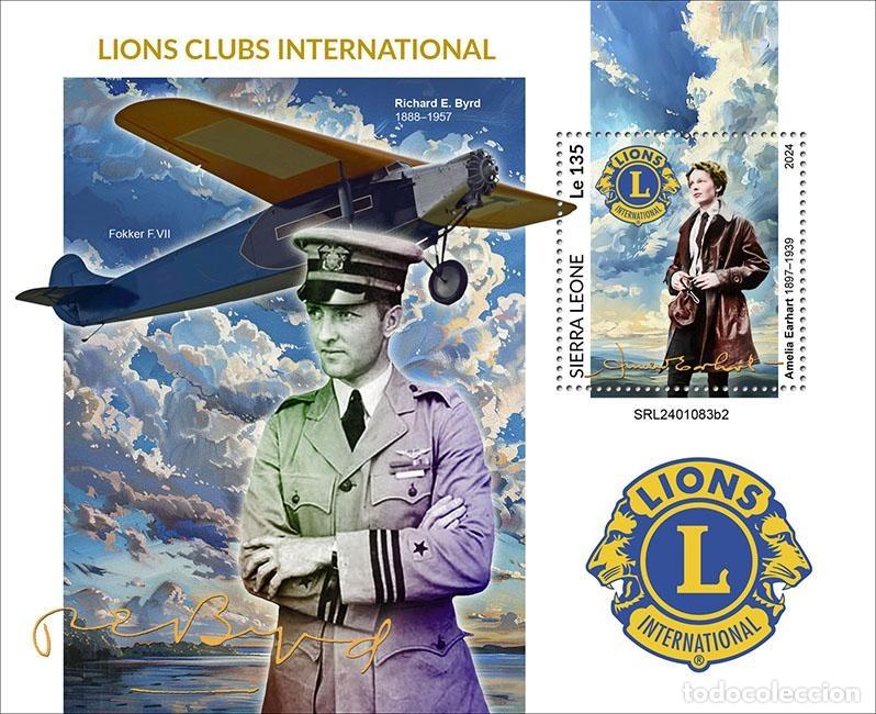 Sellos: Sierra Leona 2024 Mi. Bl. 3203 bloque Lions Clubs International