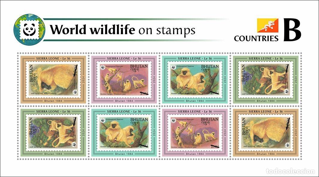 Sellos: Sierra Leona 2024 Mi. 18906-18909 hoja de 8 fauna mundial WWF