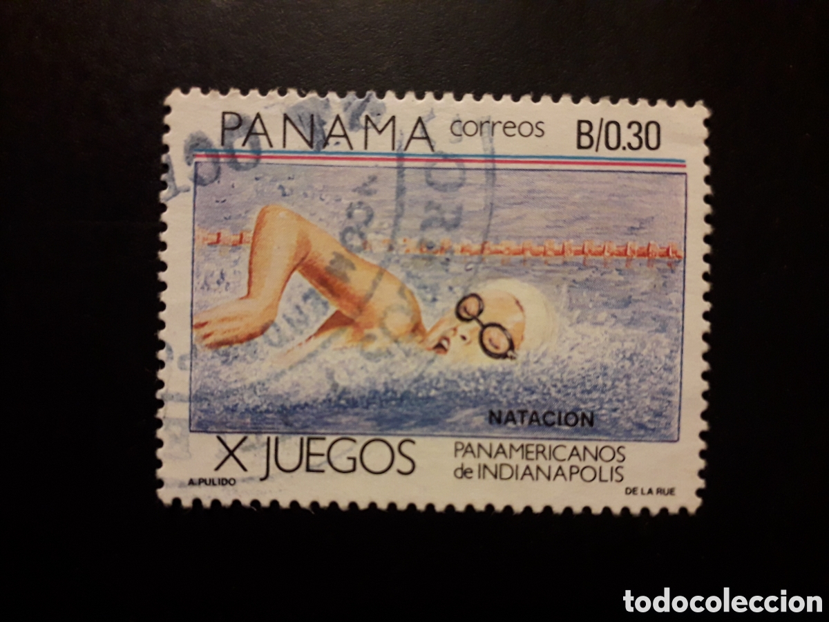 Sellos: PANAM&Aacute; YVERT 1028 SELLO SUELTO USADO 1987 DEPORTES NATACI&Oacute;N PEDIDO M&Iacute;NIMO 3&euro;