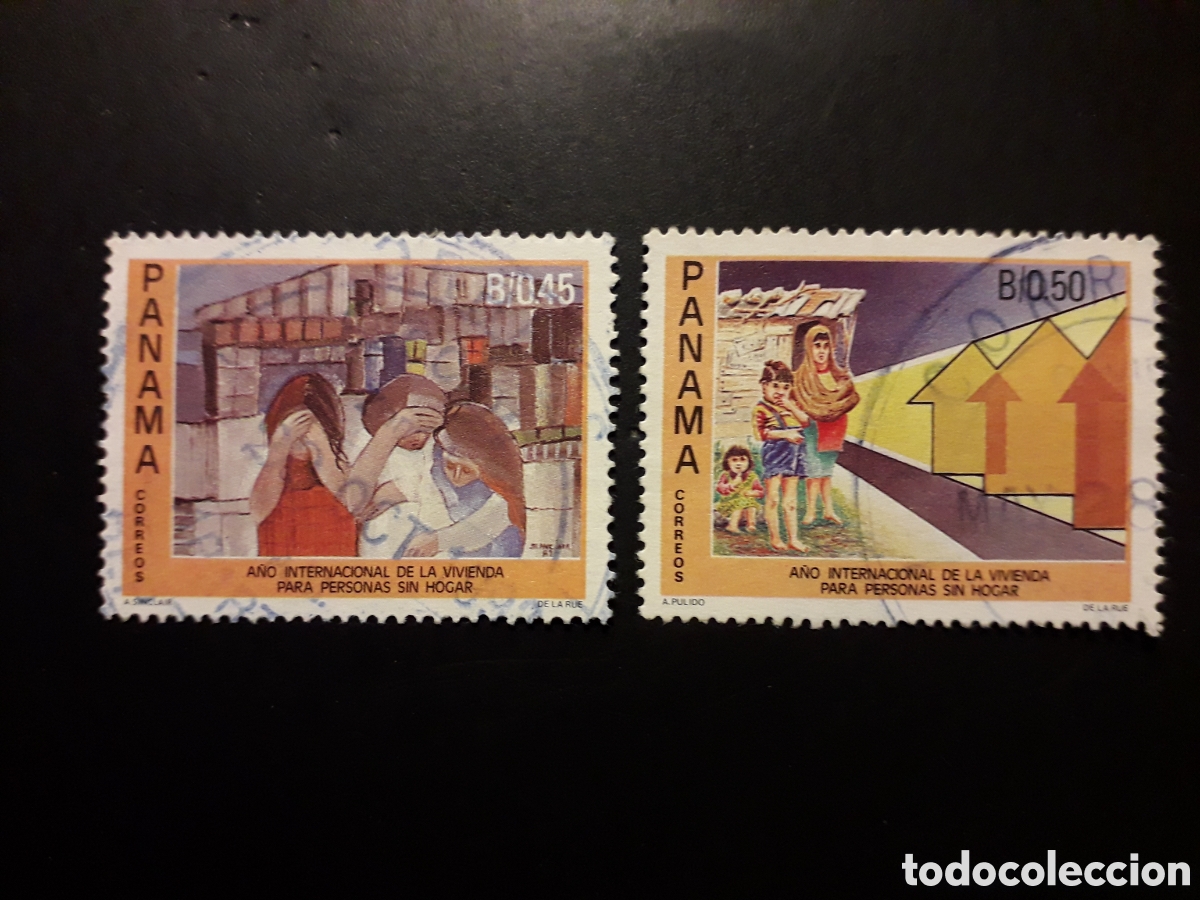 Sellos: PANAM&Aacute; YVERT 1034/5 SERIE COMPLETA USADA 1987 VIVIENDAS PARA LOS SIN TECHO PEDIDO M&Iacute;NIMO 3&euro;