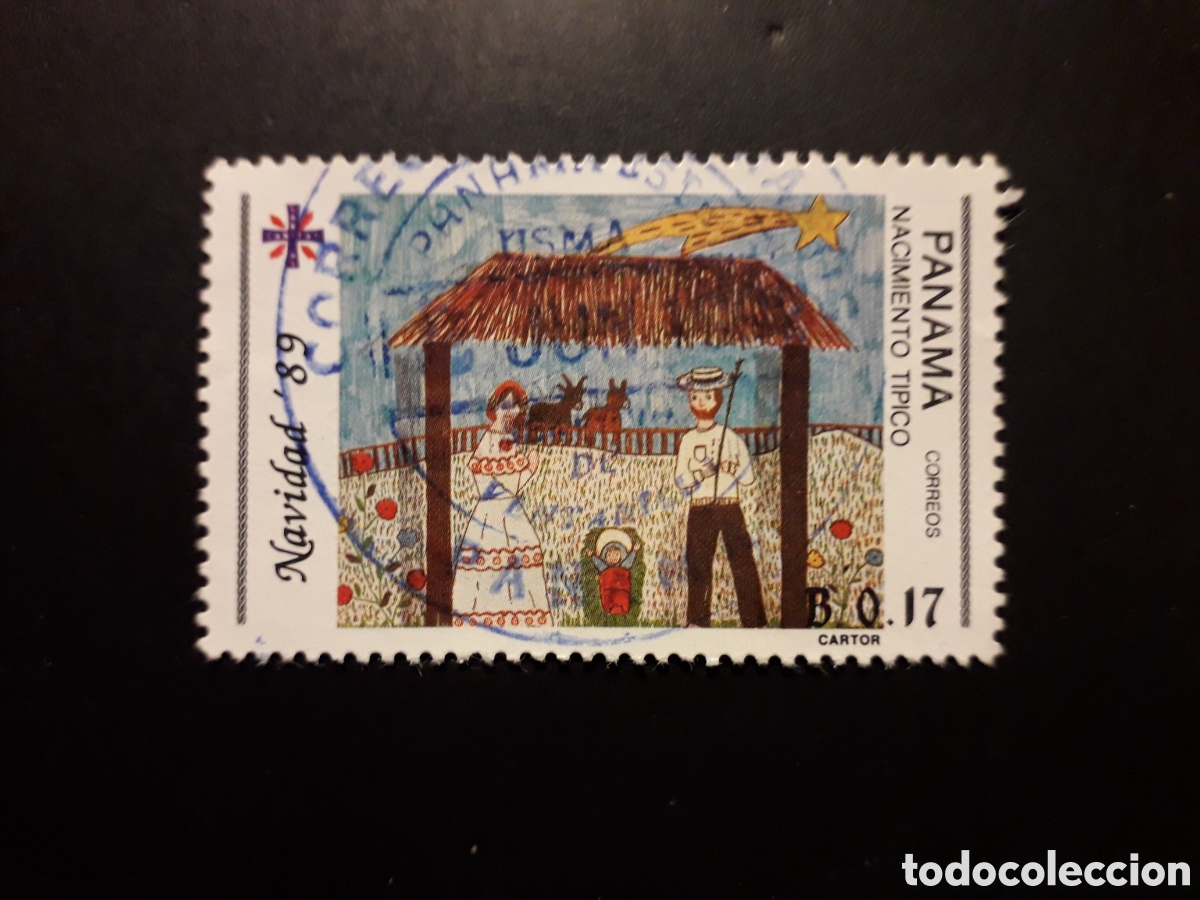 Stamps: PANAM&Aacute; YVERT 1062 SELLO SUELTO USADO 1989 NAVIDAD, DIBUJOS INFANTILES PEDIDO M&Iacute;NIMO 3&euro;