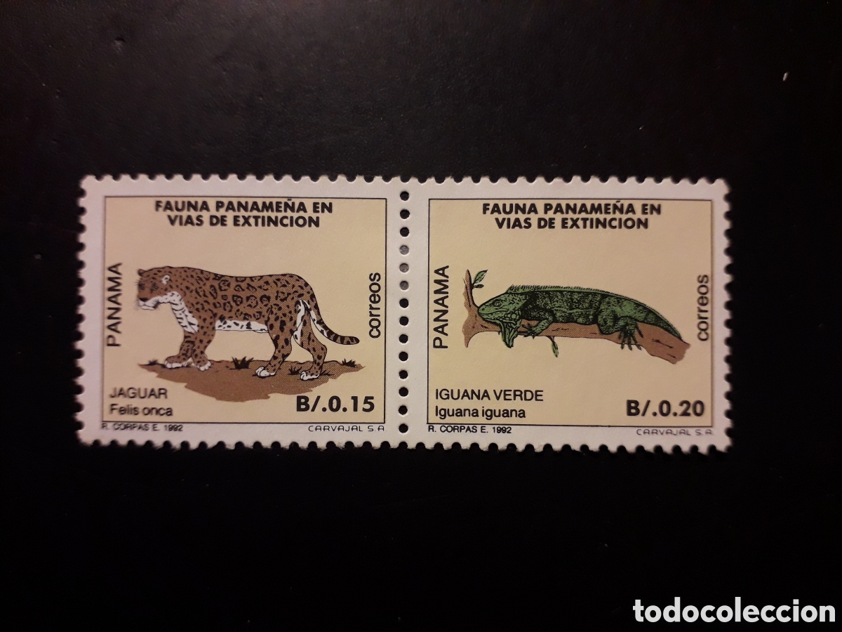Sellos: PANAM&Aacute; YVERT 1099/100 SELLOS SUELTOS USADOS 1992 FAUNA EN V&Iacute;AS DE EXTINCI&Oacute;N PEDIDO M&Iacute;NIMO 3&euro;