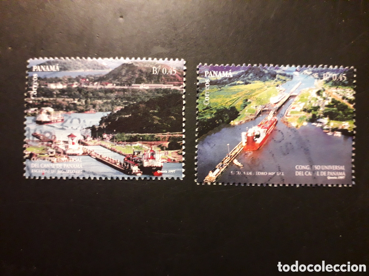 Sellos: PANAM&Aacute; YVERT 1152/3 SERIE COMPLETA USADA 1997 CANAL DE PANAM&Aacute;, BARCOS PEDIDO M&Iacute;NIMO 3&euro;