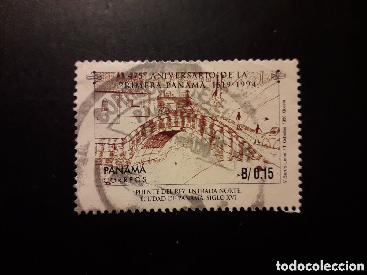 Sellos: PANAM&Aacute; YVERT 1120 SELLO SUELTO USADO 1996 475 ANIVERSARIO CIUDAD DE PANAM&Aacute;, PUENTES PEDIDO M&Iacute;NIMO 3&euro;