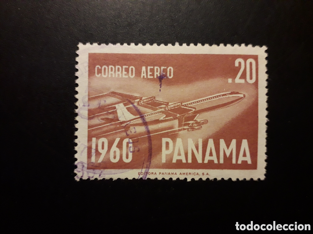 Sellos: PANAM&Aacute; YVERT A 228 SELLO SUELTO USADO 1960 AVIONES, BOEING 707 PEDIDO M&Iacute;NIMO 3&euro;
