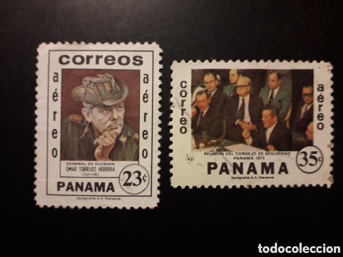 Sellos: PANAM&Aacute; YVERT A 520/1 SERIE COMPLETA USADA 1982 GENERAL OMAR TORRIJOS PEDIDO M&Iacute;NIMO 3&euro;