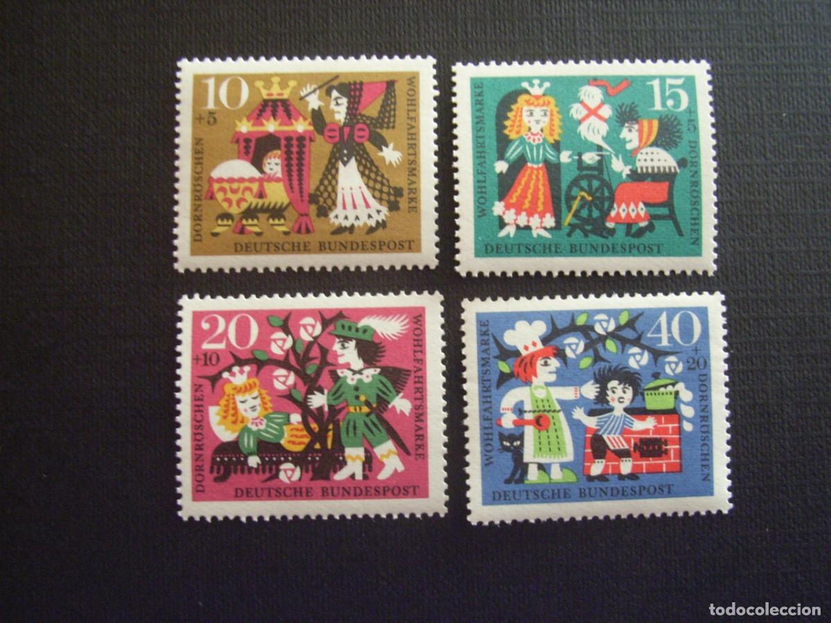 Sellos: CUENTOS. ALEMANIA FEDERAL N&ordm; YVERT 315/8*** A&Ntilde;O 1964. LA BELLA DURMIENTE DEL, BOSQUE, DE GRIMM
