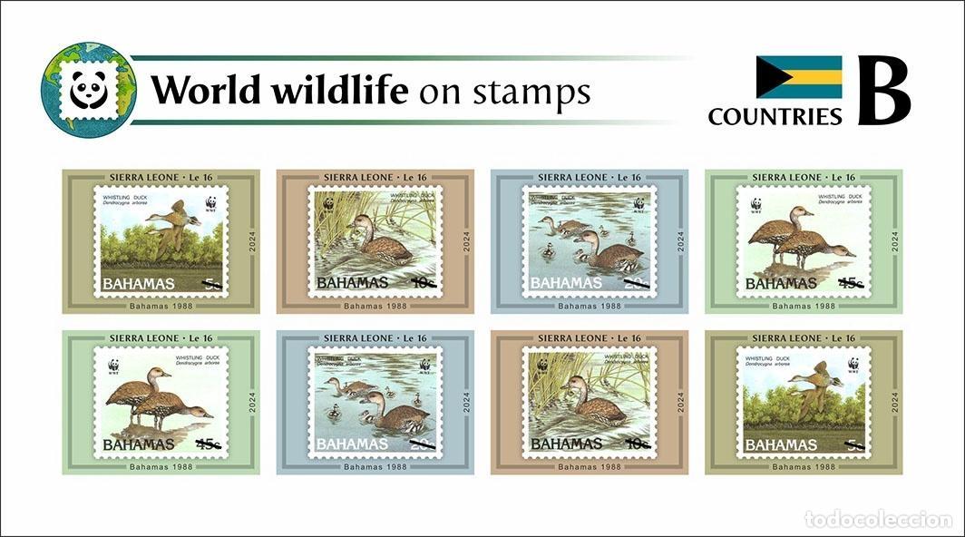 Sellos: Sierra Leona 2024 Mi. 18910-18913 hoja de 8 sin perforar fauna del mundo