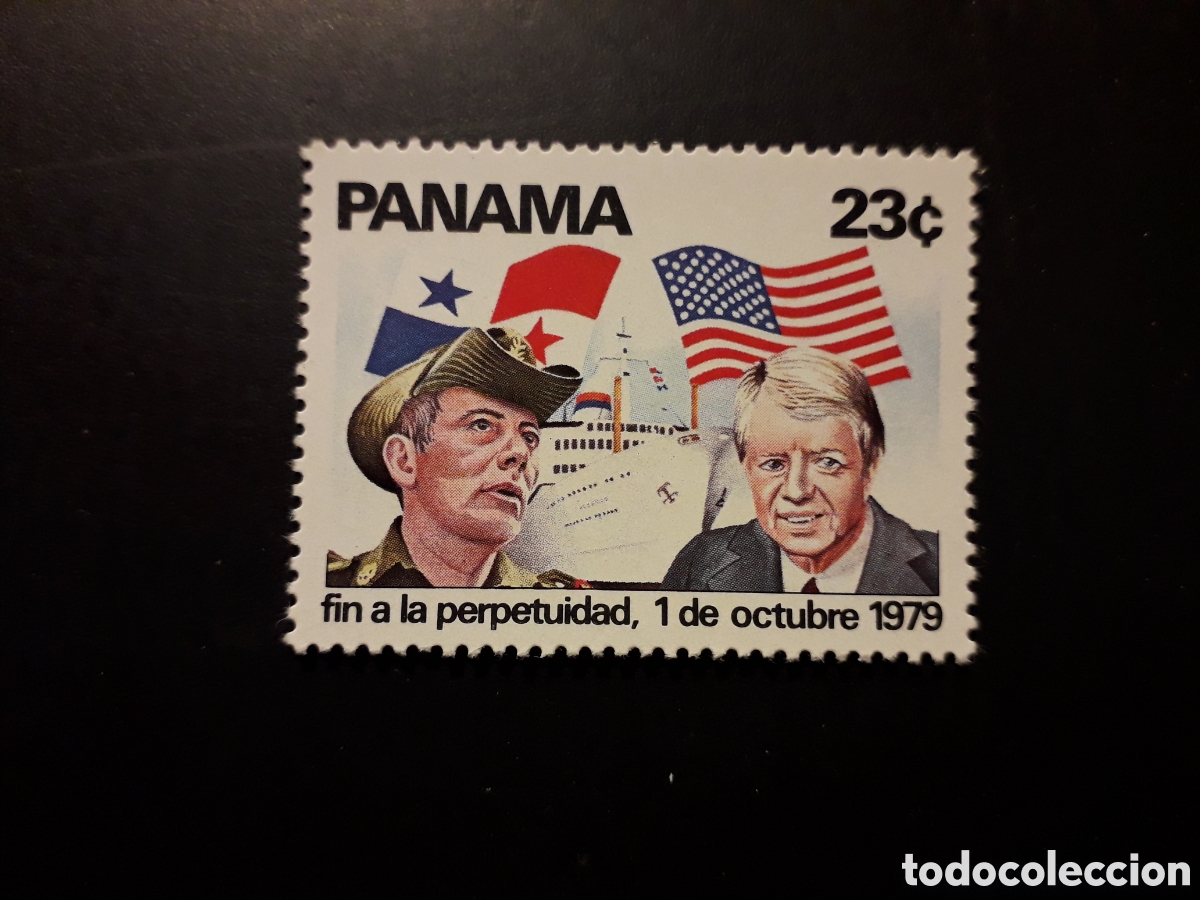 Sellos: PANAM&Aacute; YVERT 611 SELLO SUELTO USADO 1979 OMAR TORRIJOS Y CARTER PEDIDO M&Iacute;NIMO 3&euro;