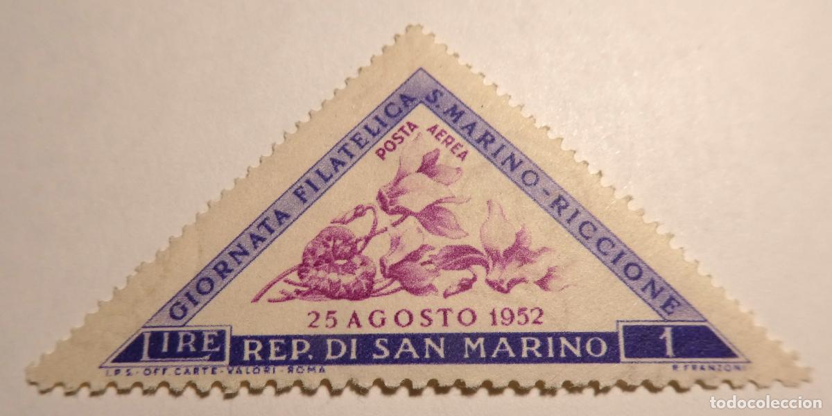 Sellos: Sello postal de San Marino 1 Lira 1952