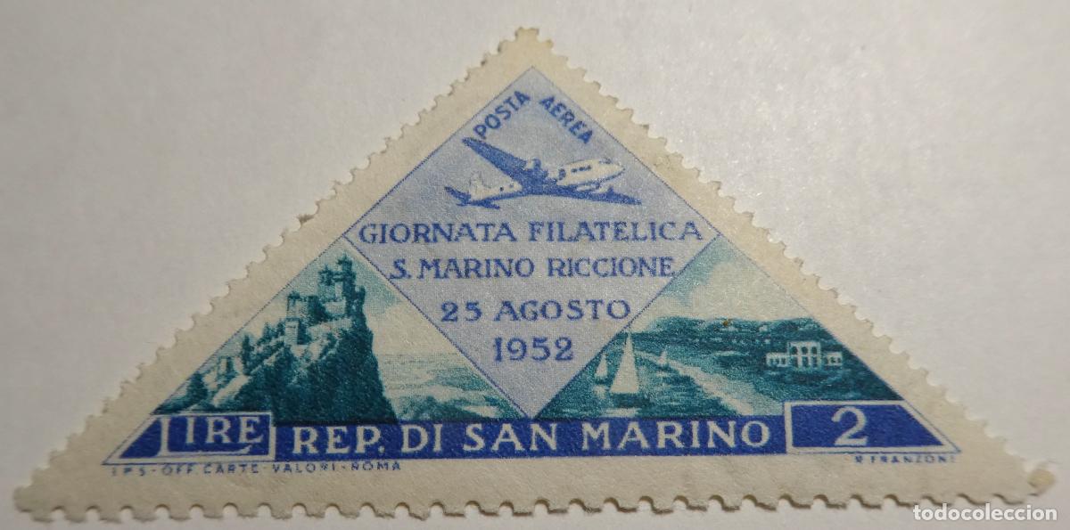 Sellos: Sello postal de San Marino 2 Lira 1952