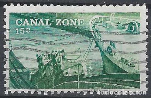Sellos: PANAM&Aacute; / ZONA DEL CANAL 1978 - LOCOMOTORA REMOLCADORA - USADO