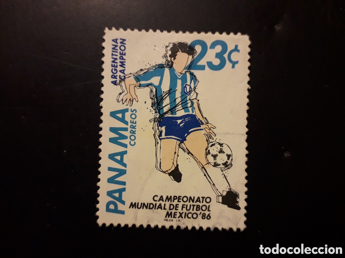 Sellos: PANAM&Aacute; YVERT 988 SELLO SUELTO USADO 1986 MUNDIAL F&Uacute;TBOL M&Eacute;XICO, ARGENTINA CAMPE&Oacute;N PEDIDO M&Iacute;NIMO 3&euro;
