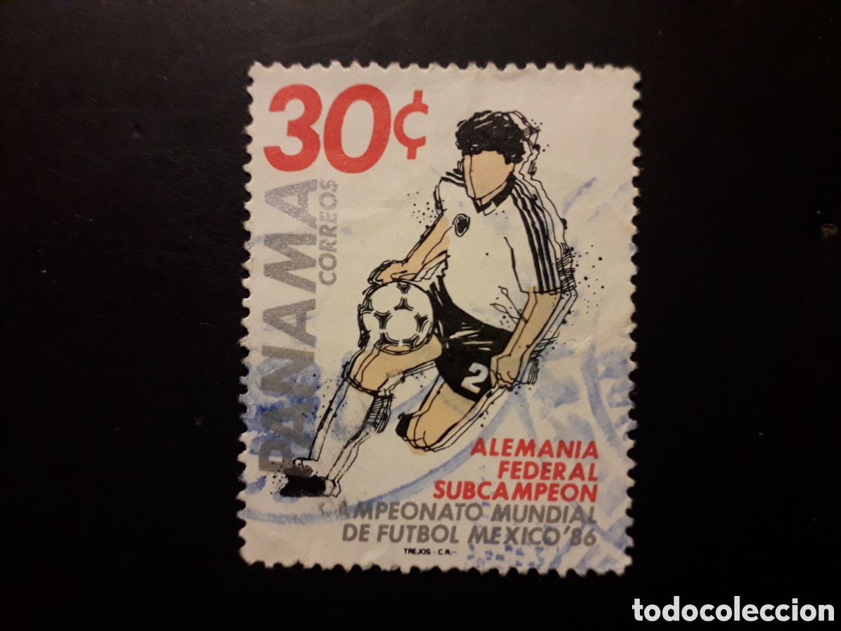 Sellos: PANAM&Aacute; YVERT 989 SELLO SUELTO USADO 1986 MUNDIAL F&Uacute;TBOL M&Eacute;XICO, ALEMANIA SUBCAMPE&Oacute;N PEDIDO M&Iacute;NIMO 3&euro;