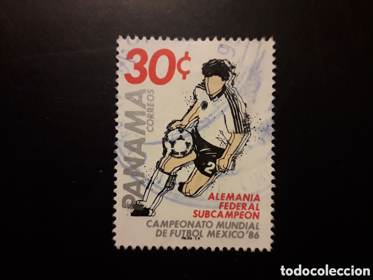Sellos: PANAM&Aacute; YVERT 989 SELLO SUELTO USADO 1986 MUNDIAL F&Uacute;TBOL M&Eacute;XICO, ALEMANIA SUBCAMPE&Oacute;N PEDIDO M&Iacute;NIMO 3&euro;