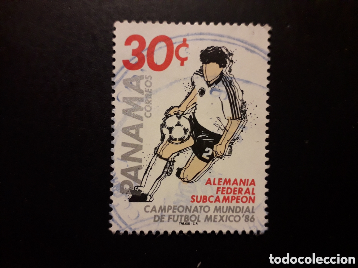 Sellos: PANAM&Aacute; YVERT 989 SELLO SUELTO USADO 1986 MUNDIAL F&Uacute;TBOL M&Eacute;XICO, ALEMANIA SUBCAMPE&Oacute;N PEDIDO M&Iacute;NIMO 3&euro;