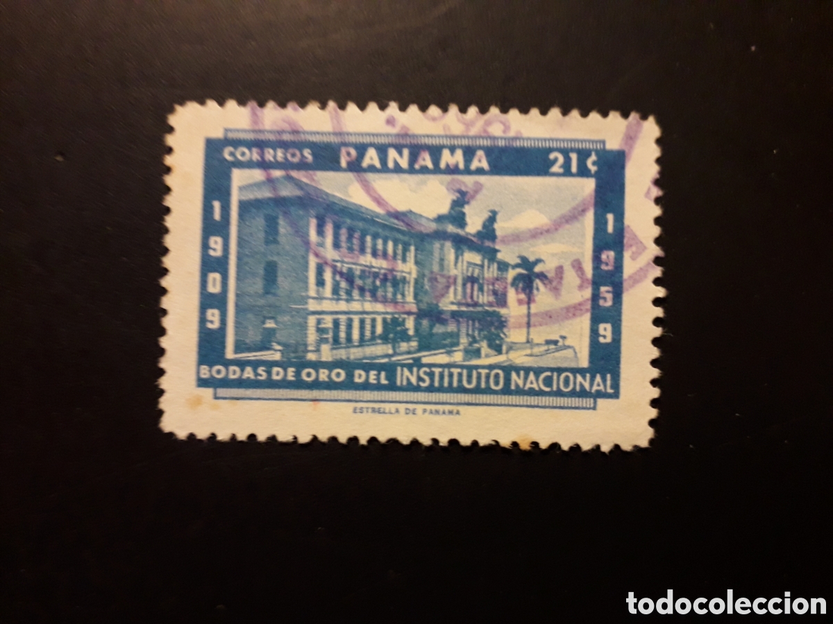Sellos: PANAM&Aacute; YVERT 332 SELLO SUELTO USADO 1959 50 A&Ntilde;OS INSTITUTO NACIONAL PEDIDO M&Iacute;NIMO 3&euro;