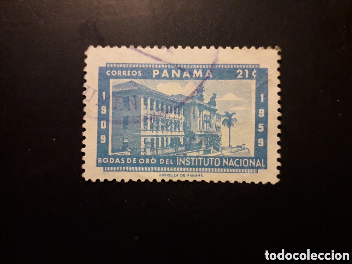 Sellos: PANAM&Aacute; YVERT 332 SELLO SUELTO USADO 1959 50 A&Ntilde;OS INSTITUTO NACIONAL PEDIDO M&Iacute;NIMO 3&euro;