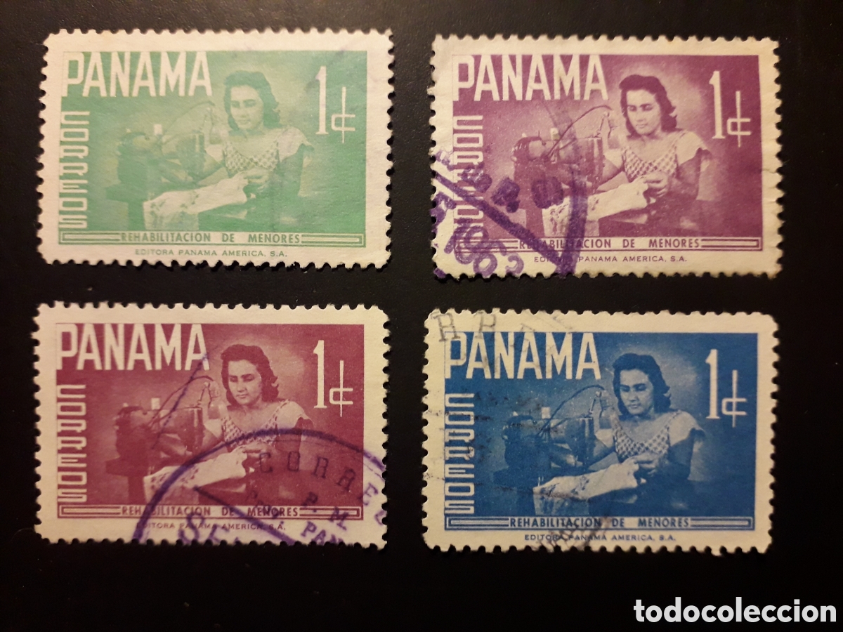 Sellos: PANAM&Aacute; YV 342/6 SIN 345 SERIE CORTA USADA 1961 REHABILITACI&Oacute;N MENORES M&Aacute;QUINA COSER PEDIDO M&Iacute;NIMO 3&euro;