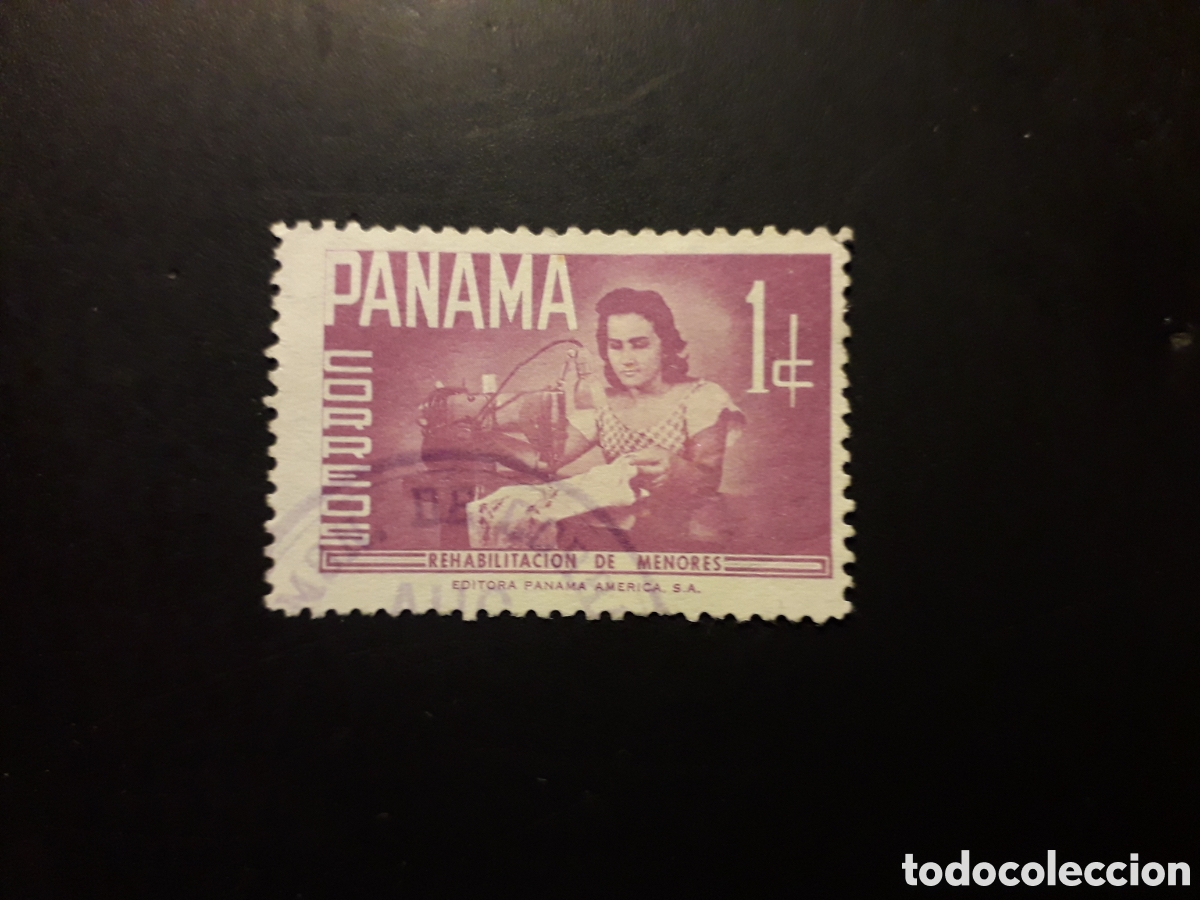 Sellos: PANAM&Aacute; YVERT 343 SELLO SUELTO USADO 1961 REHABILITACI&Oacute;N MENORES, M&Aacute;QUINA DE COSER PEDIDO M&Iacute;NIMO 3&euro;