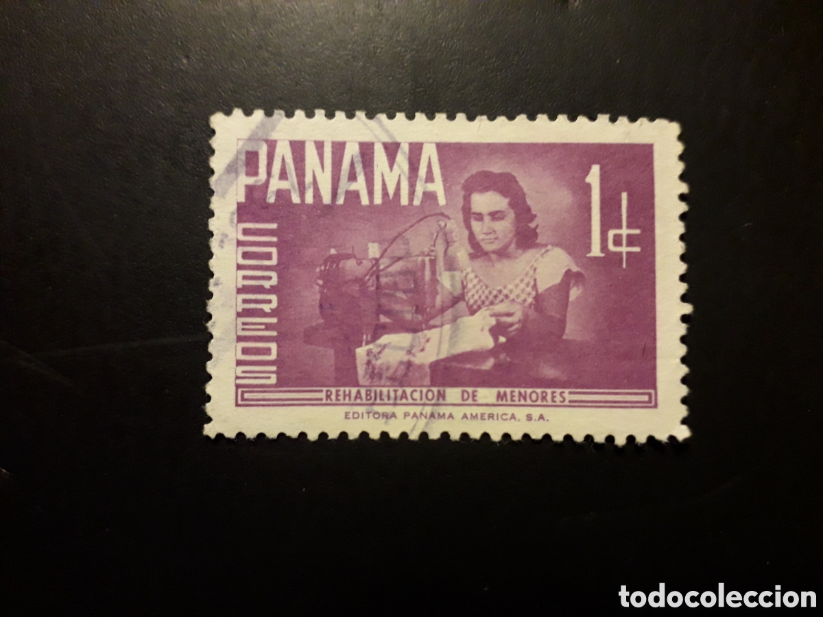 Sellos: PANAM&Aacute; YVERT 343 SELLO SUELTO USADO 1961 REHABILITACI&Oacute;N MENORES, M&Aacute;QUINA DE COSER PEDIDO M&Iacute;NIMO 3&euro;