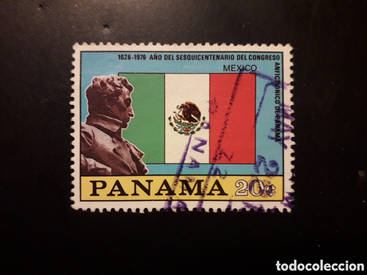 Sellos: PANAM&Aacute; YVERT 586 SELLO SUELTO USADO 1976 SIM&Oacute;N BOL&Iacute;VAR, BANDERA M&Eacute;XICO PEDIDO M&Iacute;NIMO 3&euro;
