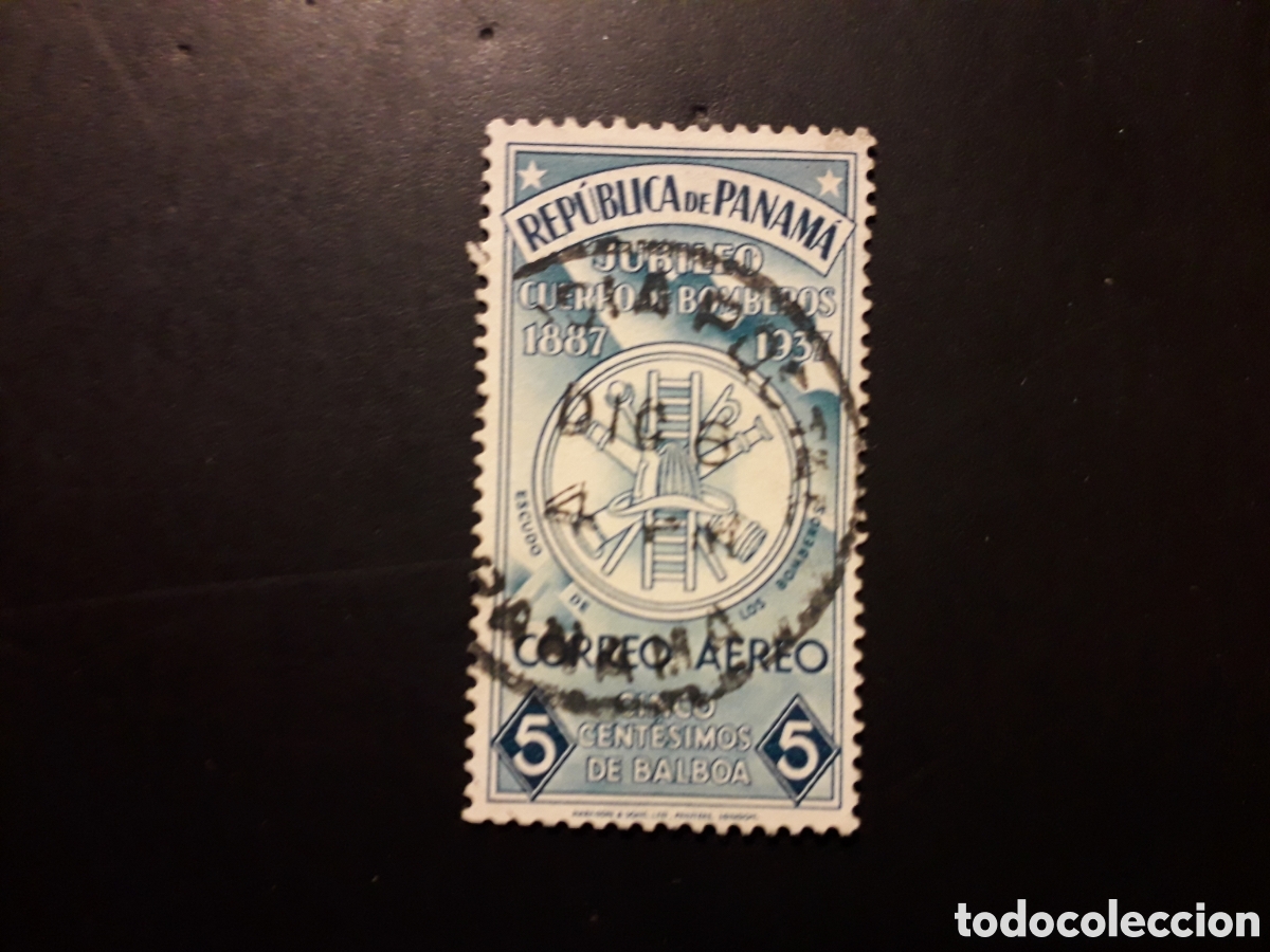 Sellos: PANAM&Aacute; YVERT A 33 SELLO SUELTO USADO 1937 BOMBEROS PEDIDO M&Iacute;NIMO 3&euro;