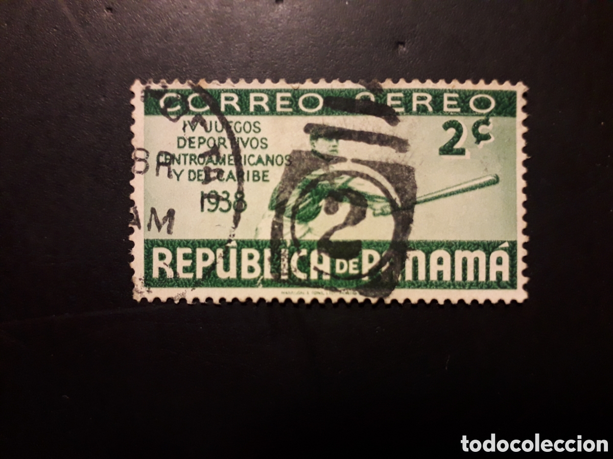 Sellos: PANAM&Aacute; YVERT A 37 SELLO SUELTO USADO DEPORTES, B&Eacute;ISBOL, PEDIDO M&Iacute;NIMO 3&euro;