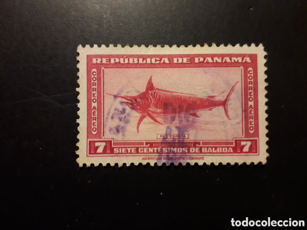 Sellos: PANAM&Aacute; YVERT A 71 SELLO SUELTO USADO 1942 B&Aacute;SICA, FAUNA, PECES PEDIDO M&Iacute;NIMO 3&euro;