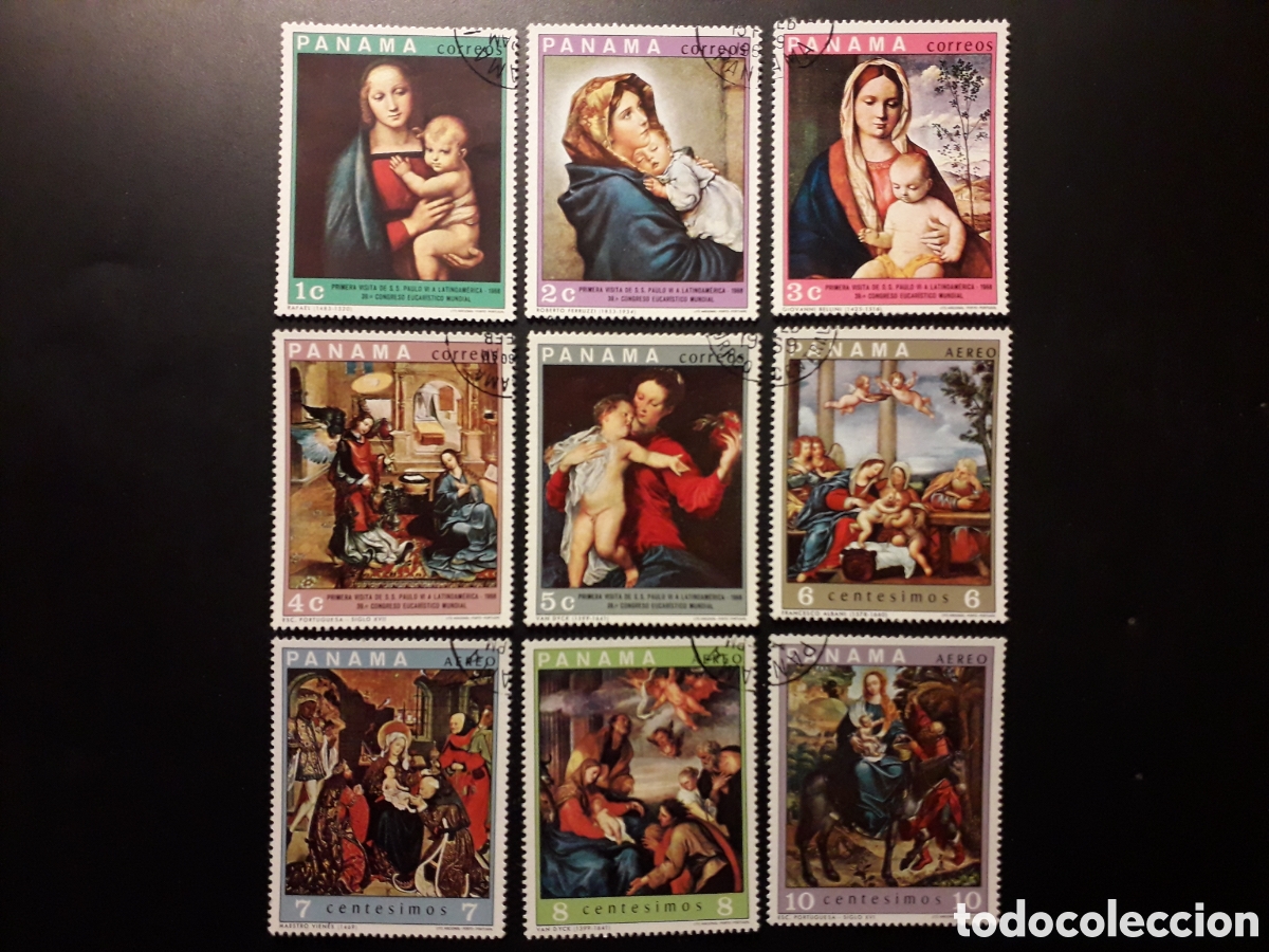 Sellos: PANAM&Aacute; YVERT SIN CATALOGAR, SERIE COMPLETA USADA 1968 PINTURAS, NAVIDAD, V&Iacute;RGENES PEDIDO M&Iacute;NIMO 3&euro;