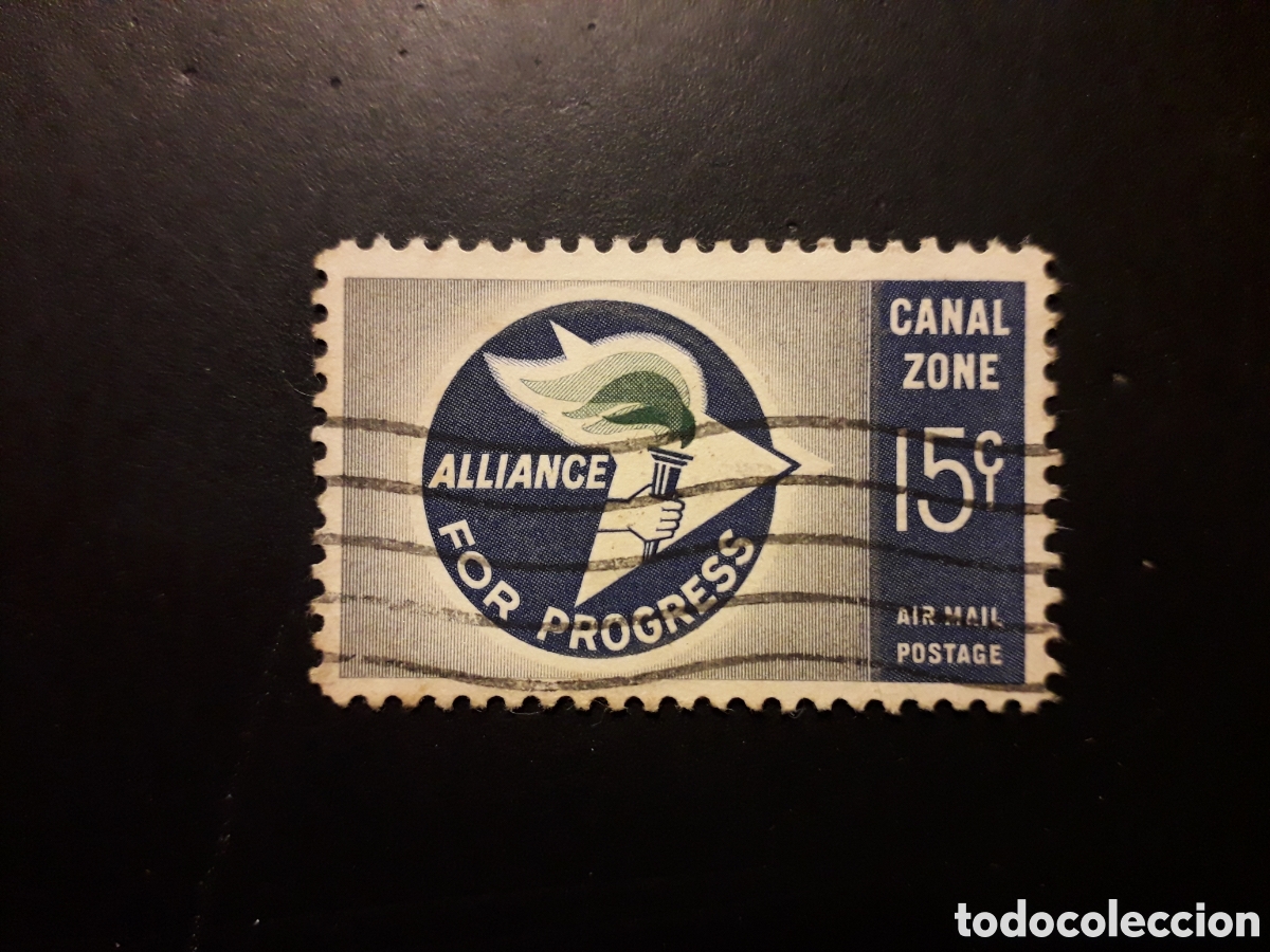 Sellos: PANAM&Aacute; ZONA DEL CANAL YVERT A 33 SERIE COMPLETA USADA 1963 ALIANZA PARA EL PROGRESO PEDIDO M&Iacute;NIMO 3&euro;