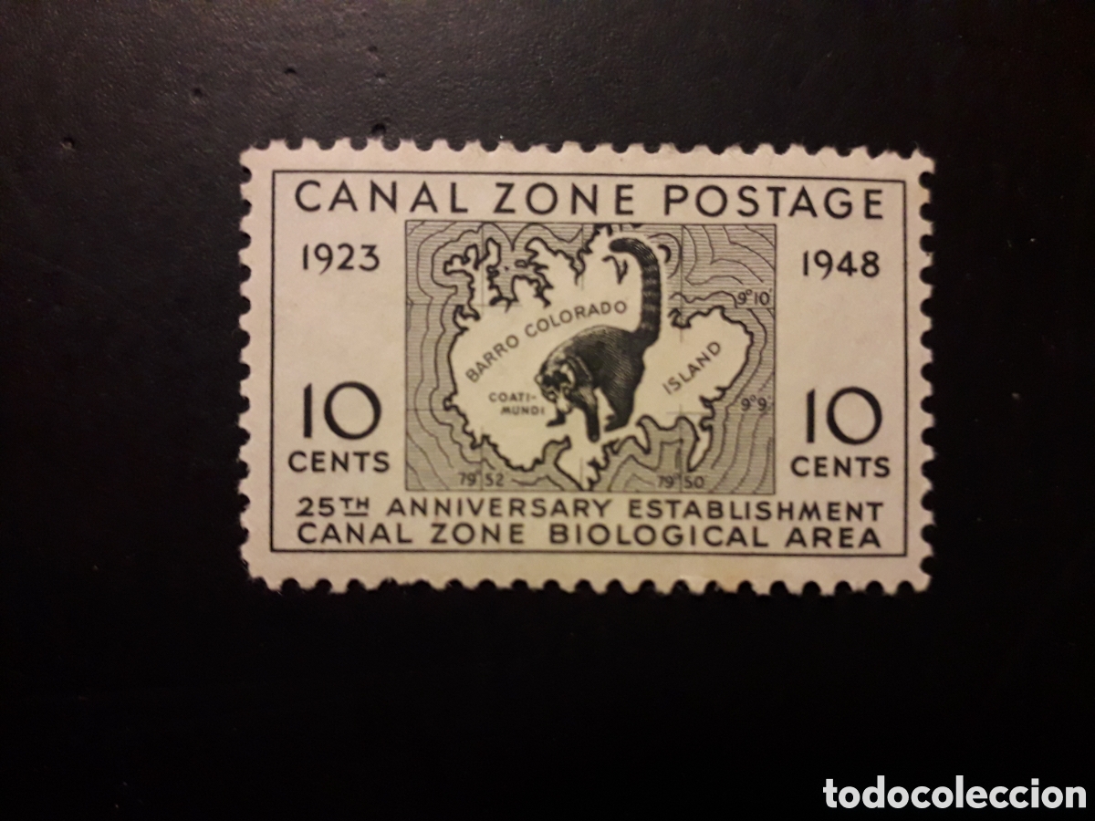 Sellos: PANAM&Aacute; ZONA DEL CANAL YVERT 112 SERIE COMPLETA SIN GOMA 1948 ISLA DEL BARRO, MAPAS PEDIDO M&Iacute;NIMO 3&euro;