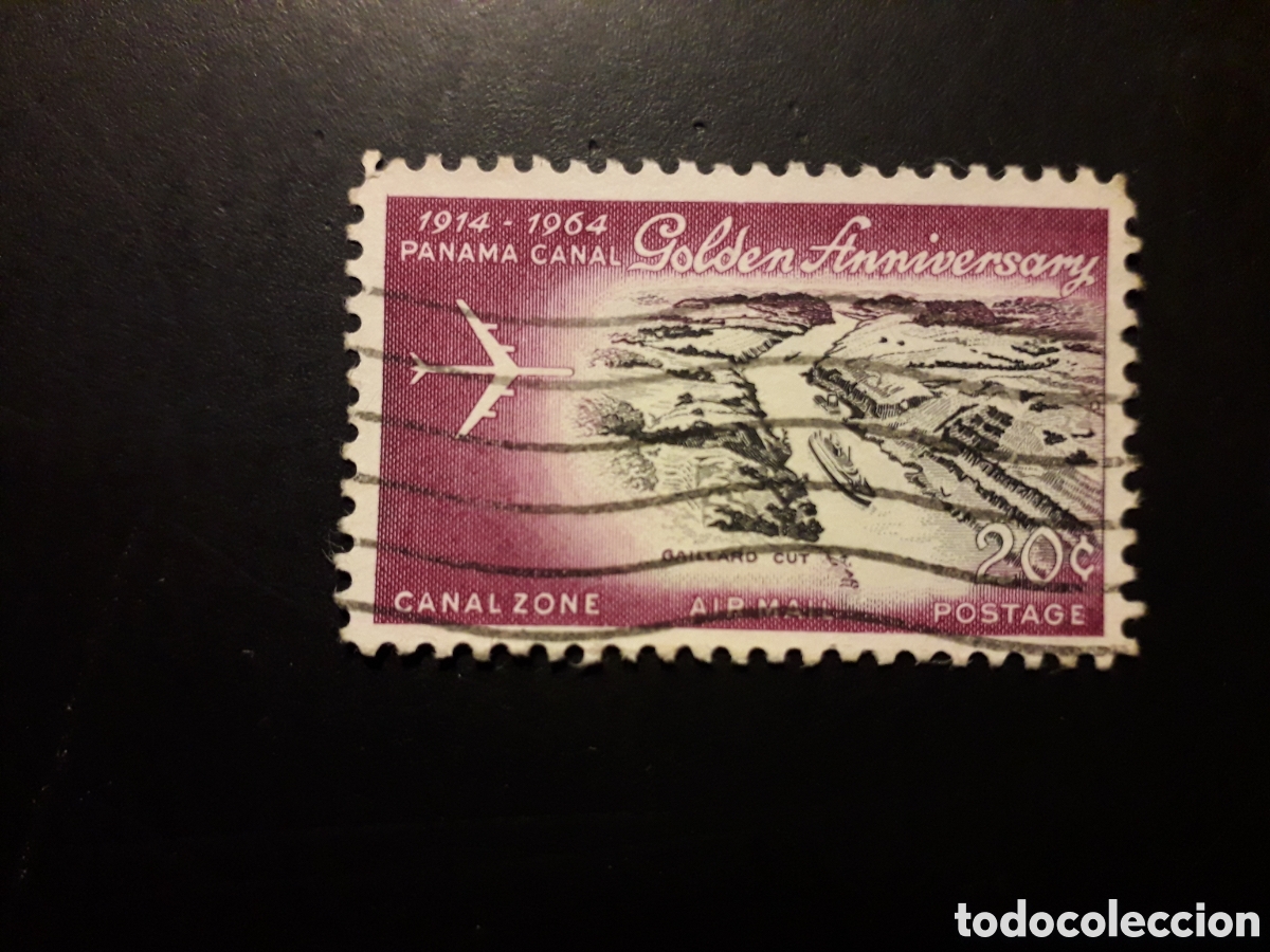 Sellos: PANAM&Aacute; ZONA DEL CANAL YVERT A 37 SELLO SUELTO USADO 1939 AVIONES, CANALPEDIDO M&Iacute;NIMO 3&euro;