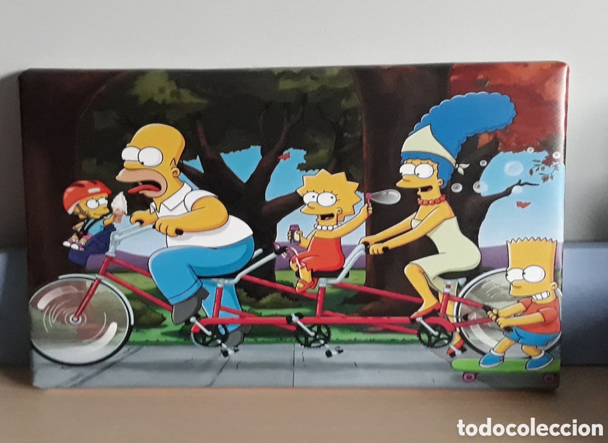 Cine: Cuadro LOS SIMPSON bicicleta - Foto 1