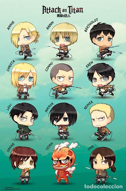Cin&eacute;ma: Poster Personages Chibi - Ataque de los titanes (POSTER 61 x 91,5)