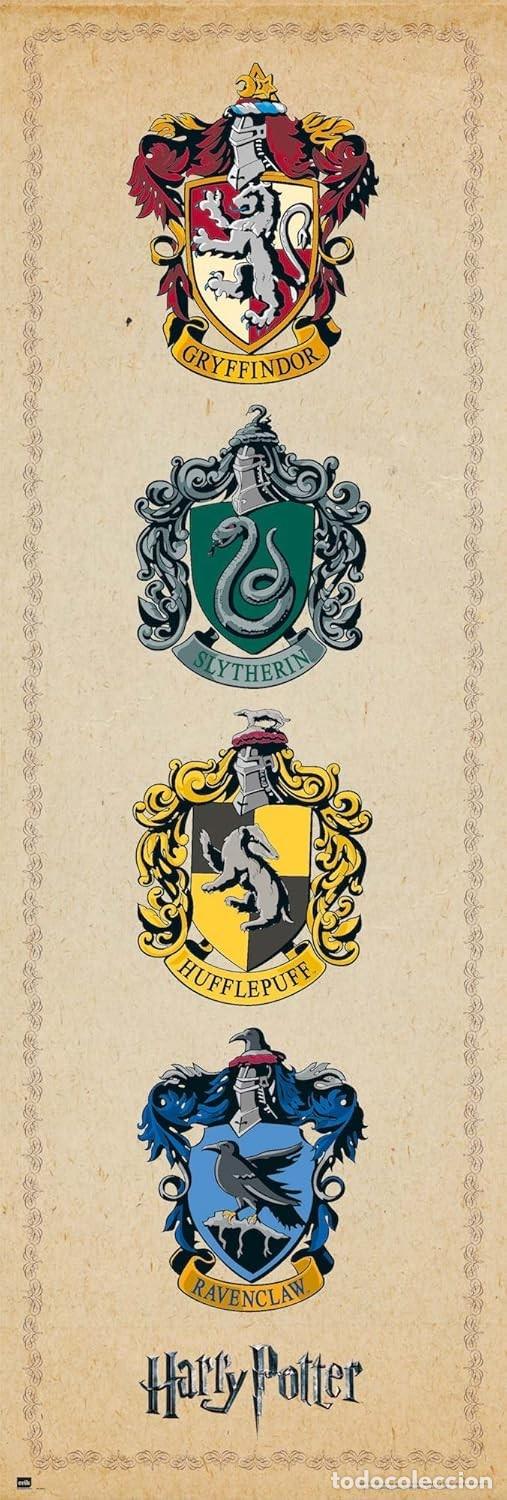 Cine: Poster Puerta Escudos Casas - Harry Potter (POSTER 53x158)
