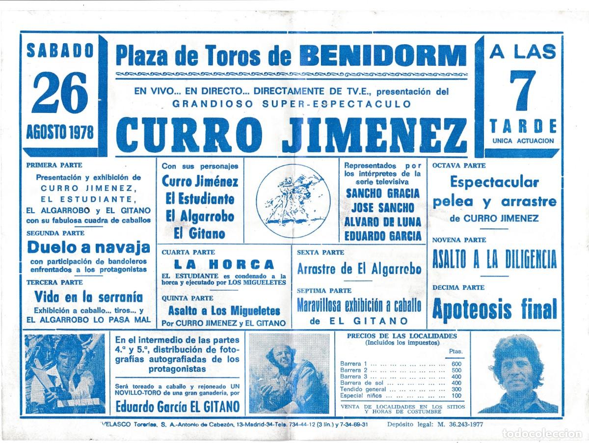 Cine: Curro Jim&eacute;nez - Benidorm - Plaza de Toros - 26.08.1976 - Sancho Gracia - Jos&eacute; Sancho-&Aacute;lvaro de Luna