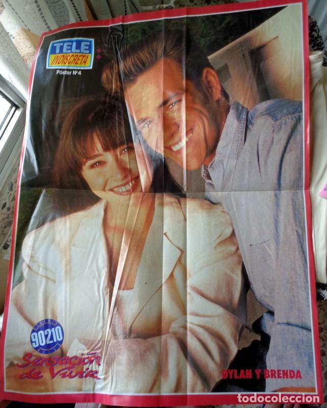 Cinema: P&Oacute;STER ANTIGUO REVISTA TELEINDISCRETA - SERIE TV SENSACI&Oacute;N DE VIVIR BEBERLY HILLS 90210 DYLAN BRENDA
