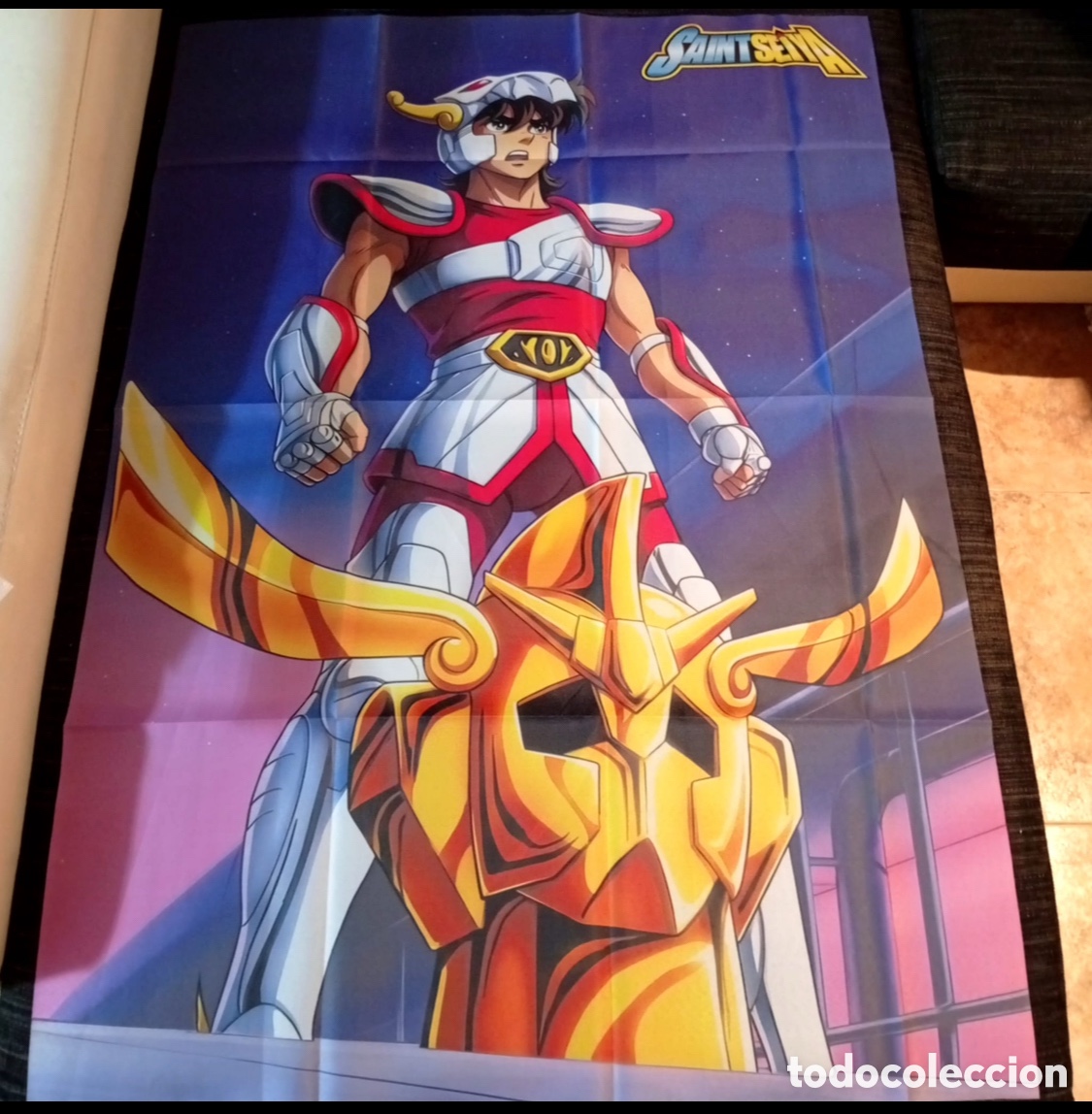 Cine: BANDERA 102 X 72 CM CABALLEROS DEL ZODIACO - SAINT SEIYA - POSTER DE TELA PEGASUS