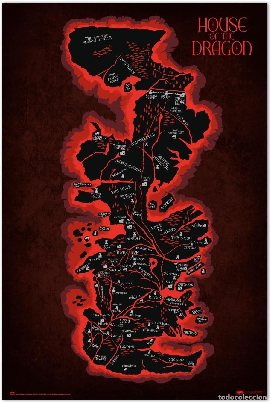 Cine: Poster Mapa de Poniente - Juego de Tronos (POSTER 61 x 91,5)