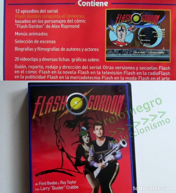 Series de TV: DVD FLASH GORDON CONQUISTA EL UNIVERSO EPISODIOS DE SERIE PERSONAJE BAS EN SUPERH&Eacute;ROE D C&Oacute;MIC EXTRAS