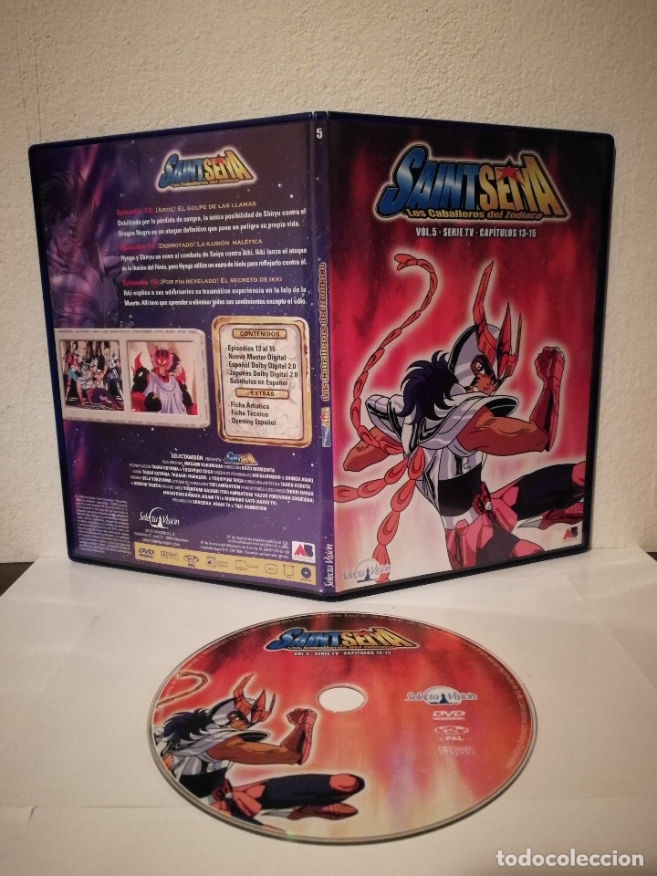 Los Caballeros Del Zodiaco Saint Seiya DVD 5 CAPITULOS Español Latino