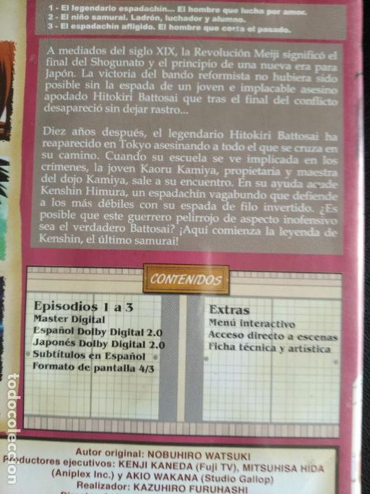 Series de TV: KENSHIN EL GUERRERO SAMURAI - DVD ANIME - - Foto 2