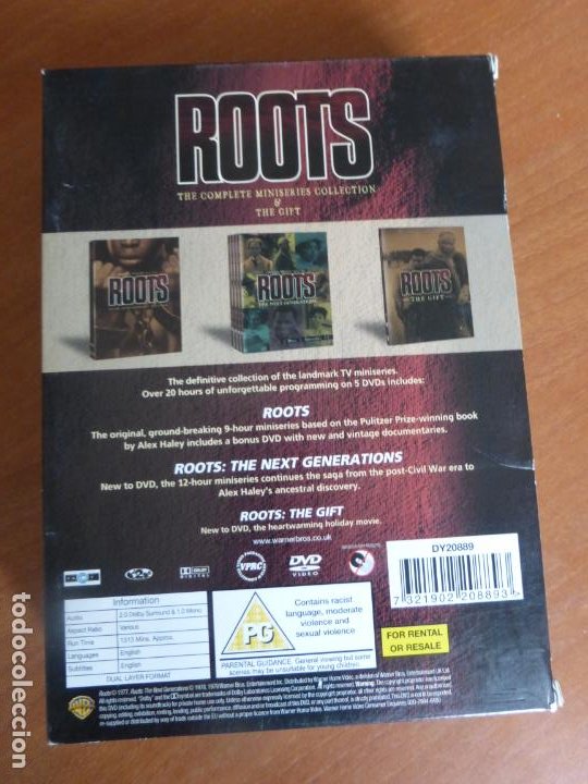 Series de TV: Roots The Complete Collection (Dvd Box) - buen estado - Foto 3 - 211858560